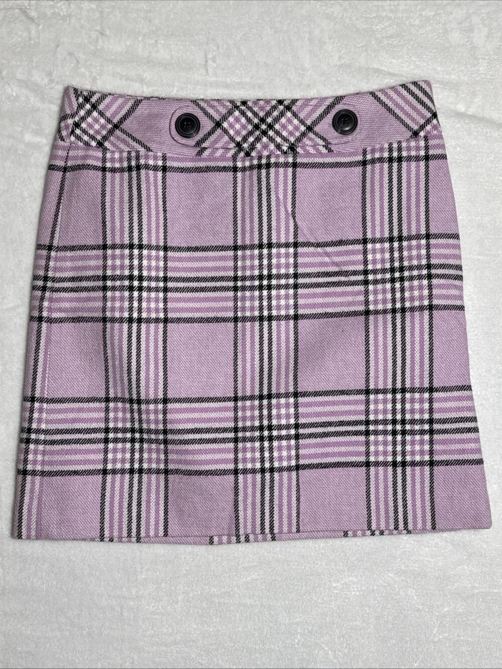 Ann Taylor Women Sz 8 Pink Plaid Mini Skirt Clueless Y2K Preppy Legally Blonde
